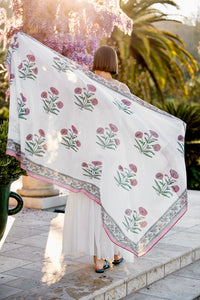 Sarong with Bag in Pink Flower
