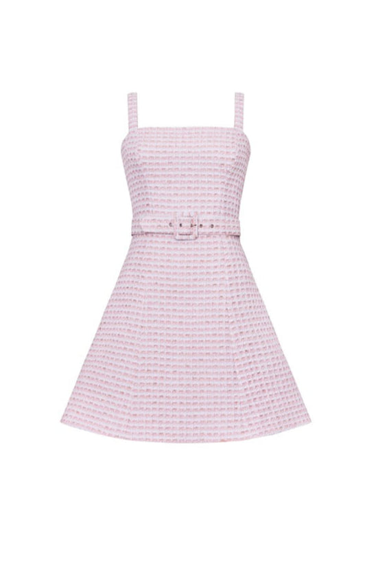 The Sasha Dress in Pink & White