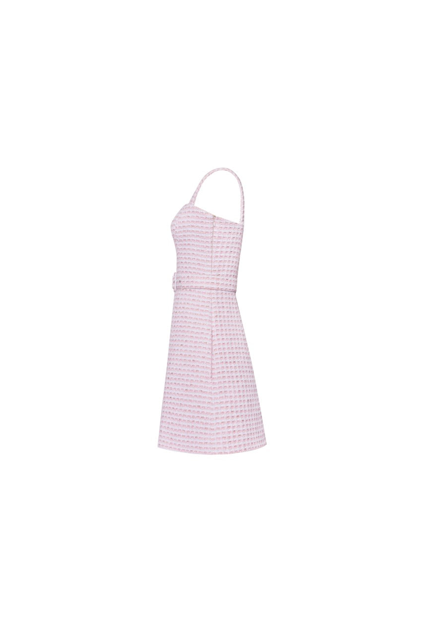 The Sasha Dress in Pink & White