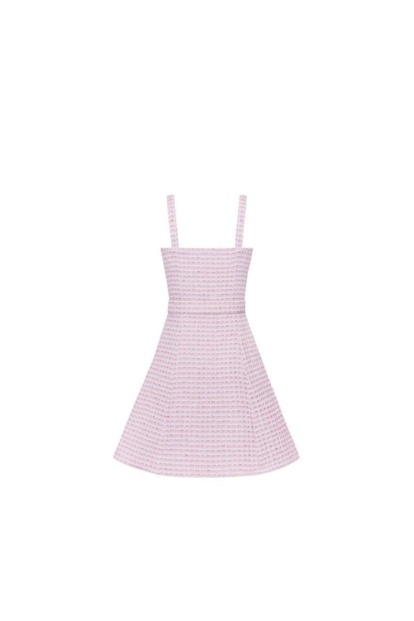 The Sasha Dress in Pink & White