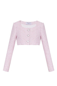 The Ellen Jacket in Pink & White