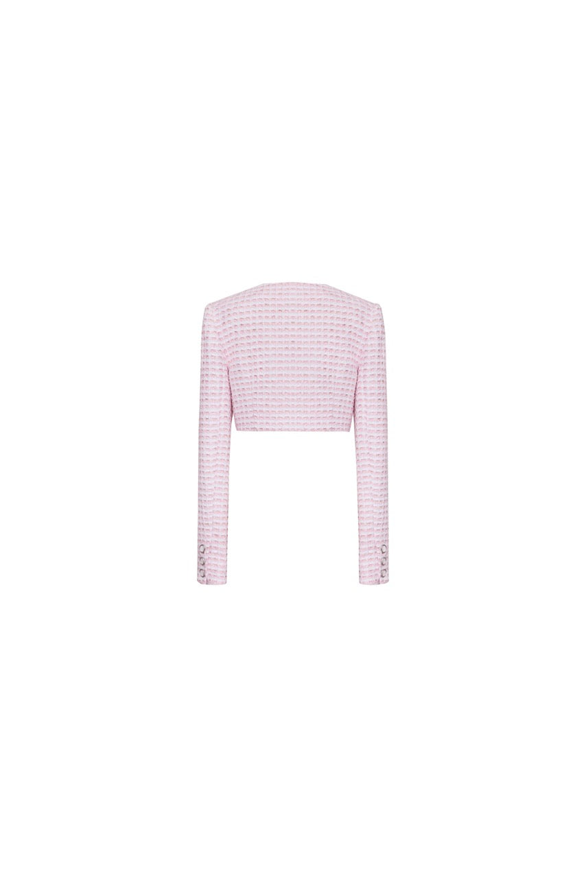 The Ellen Jacket in Pink & White
