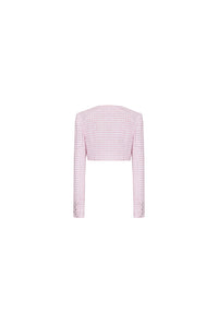 The Ellen Jacket in Pink & White