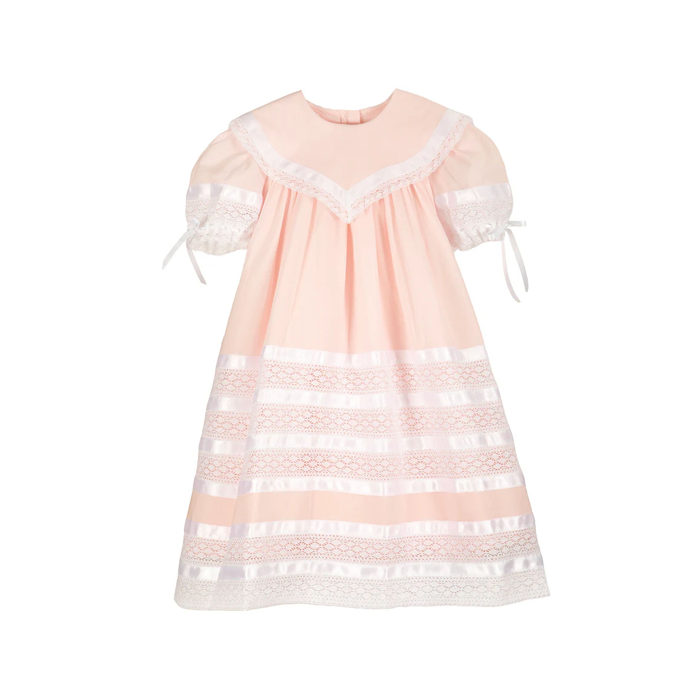 Savannah Lace Heirloom Dress in Pink