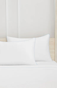 Savile Pillowcase Set in Powder Blue