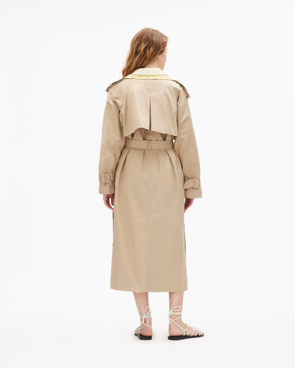 Sawyer Coat in Dark Khaki/Lemon Multi