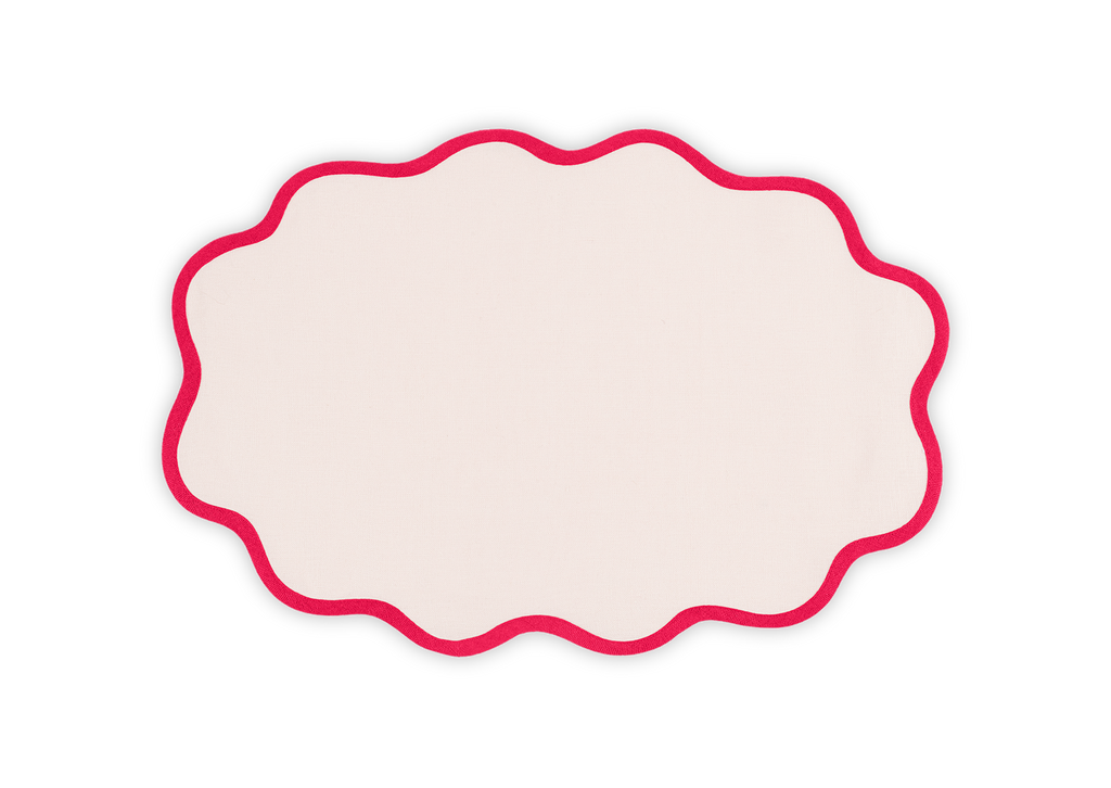 Scallop Edge Oval Placemat, Set of 4