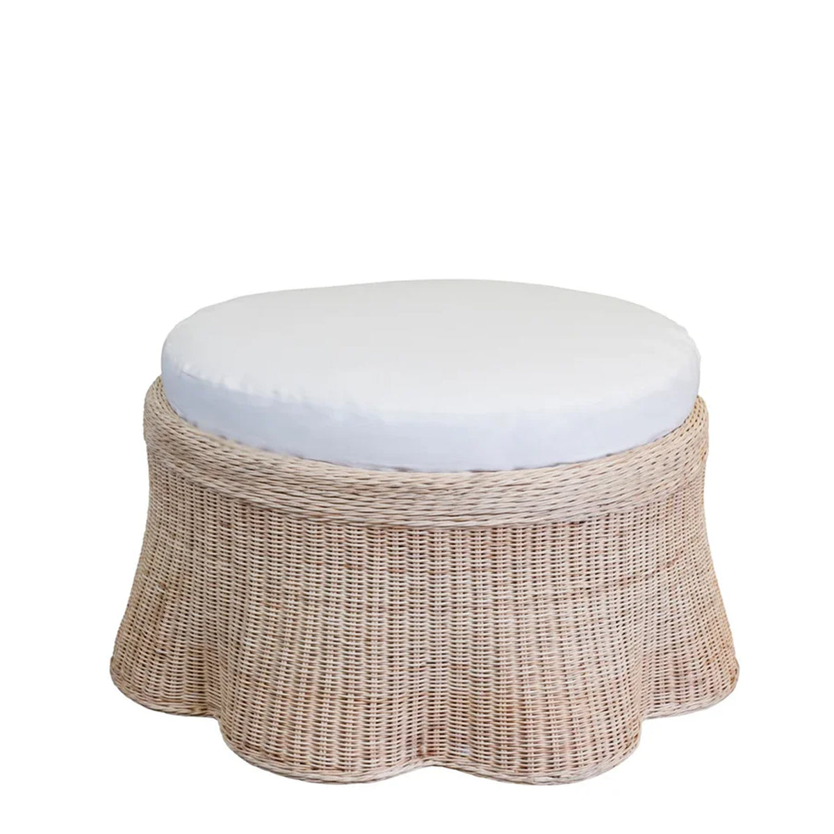 Large Scallop Ottoman with Cushion