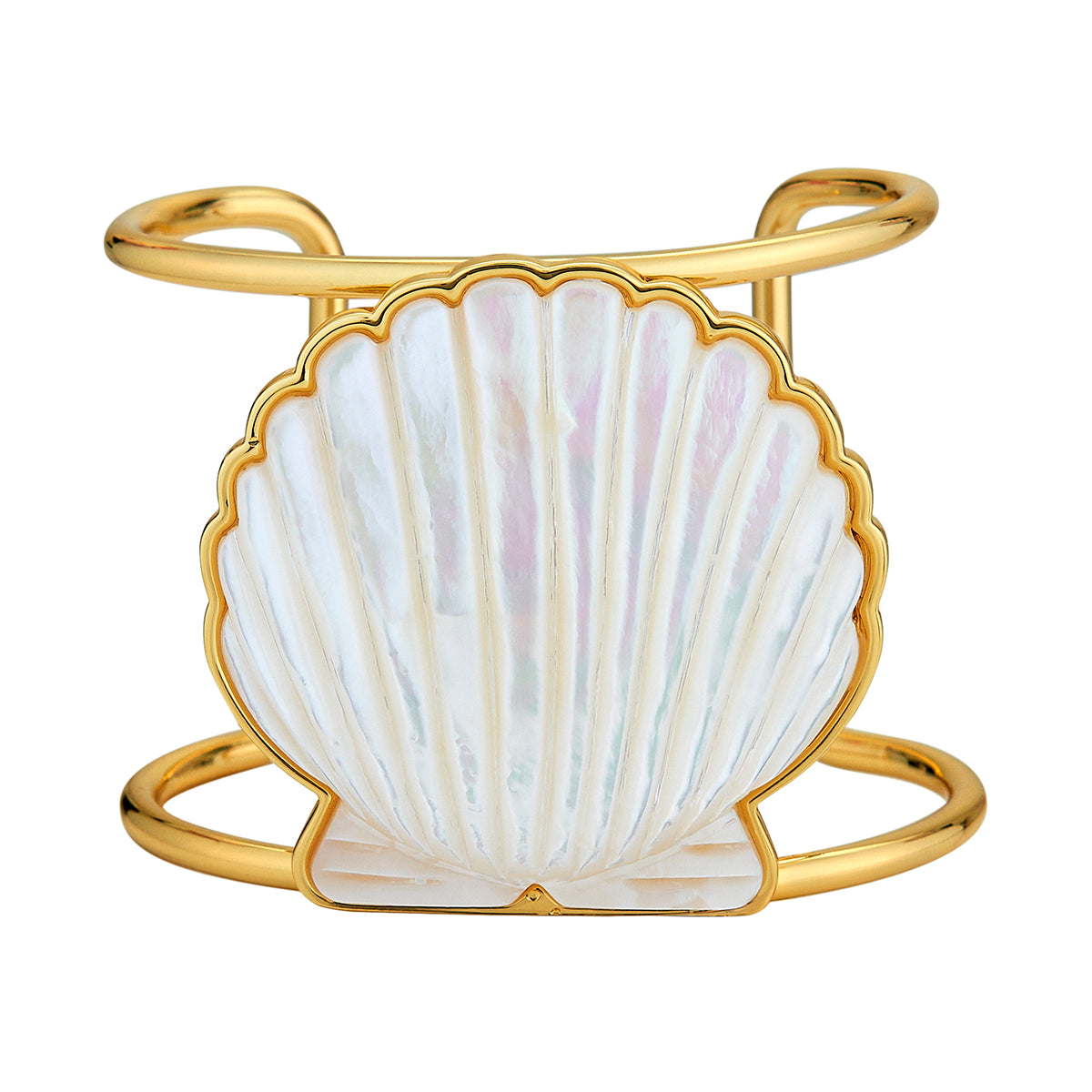 Scallop Shell Cuff in Mother of Pearl