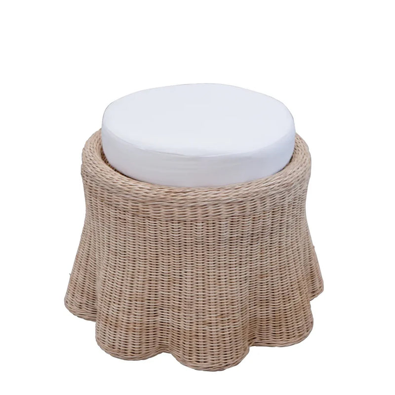 Scallop Small Round Ottoman