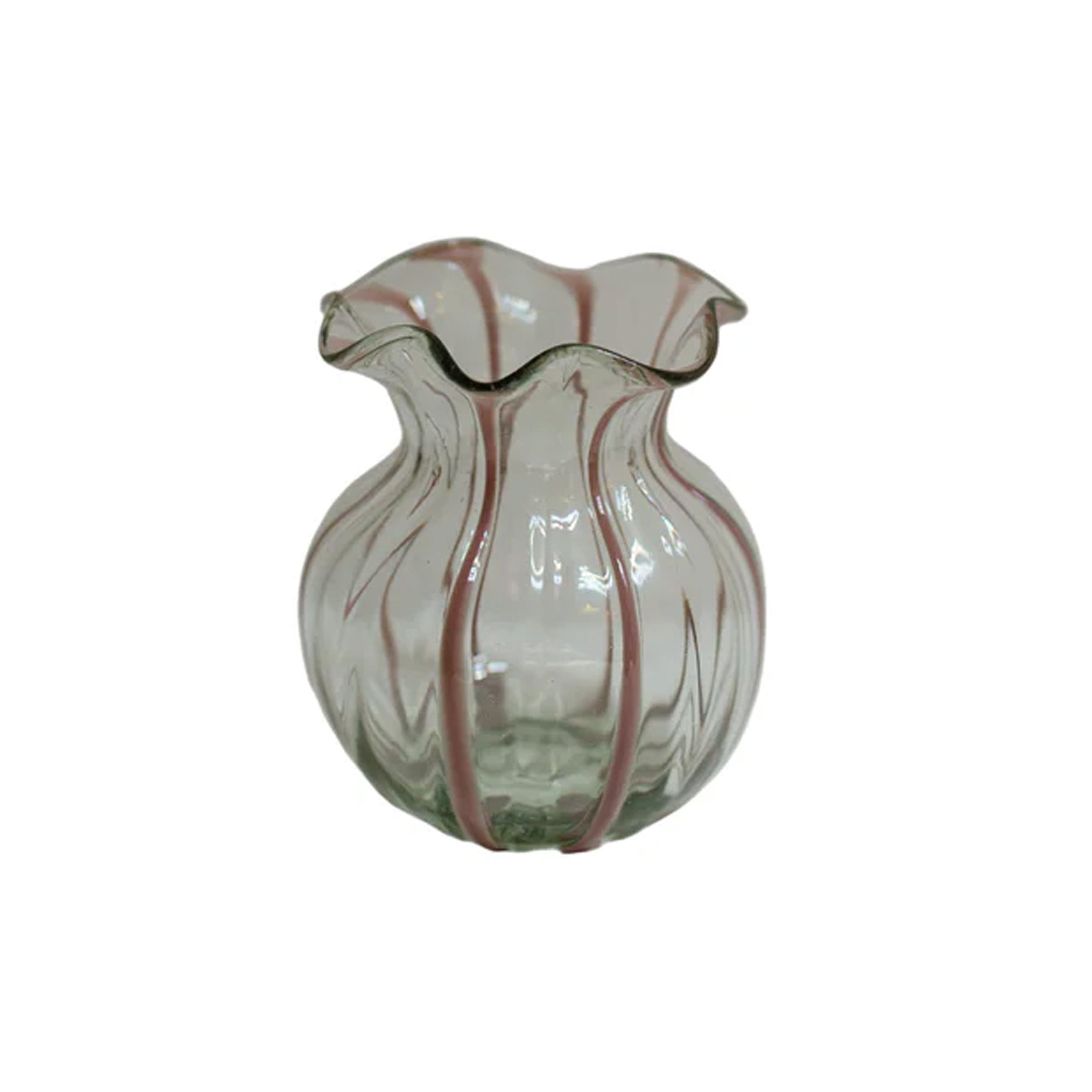 Scalloped Floral Vase in Lavender