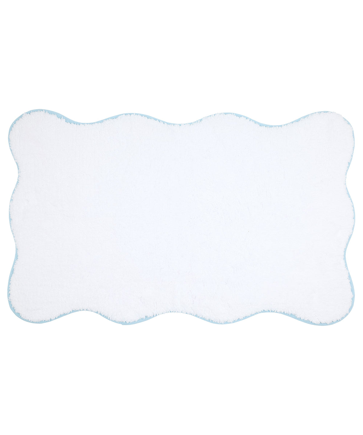 Rebecca Udall, Amelia Scalloped Wavy Bath Towel Large Family Bundle, White and Powder Blue