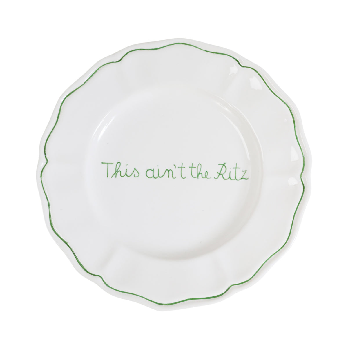 Scalloped This Ain't the Ritz Plate - Set of 4