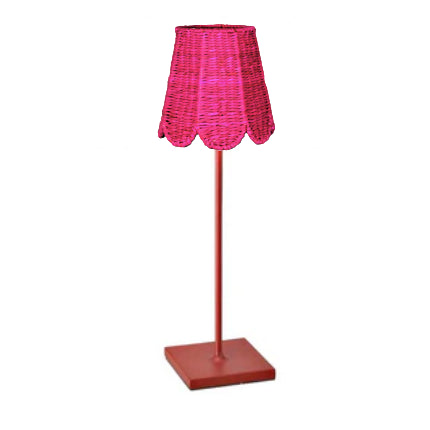 Small Seagrass Shade Cover Scalloped in Fuchsia