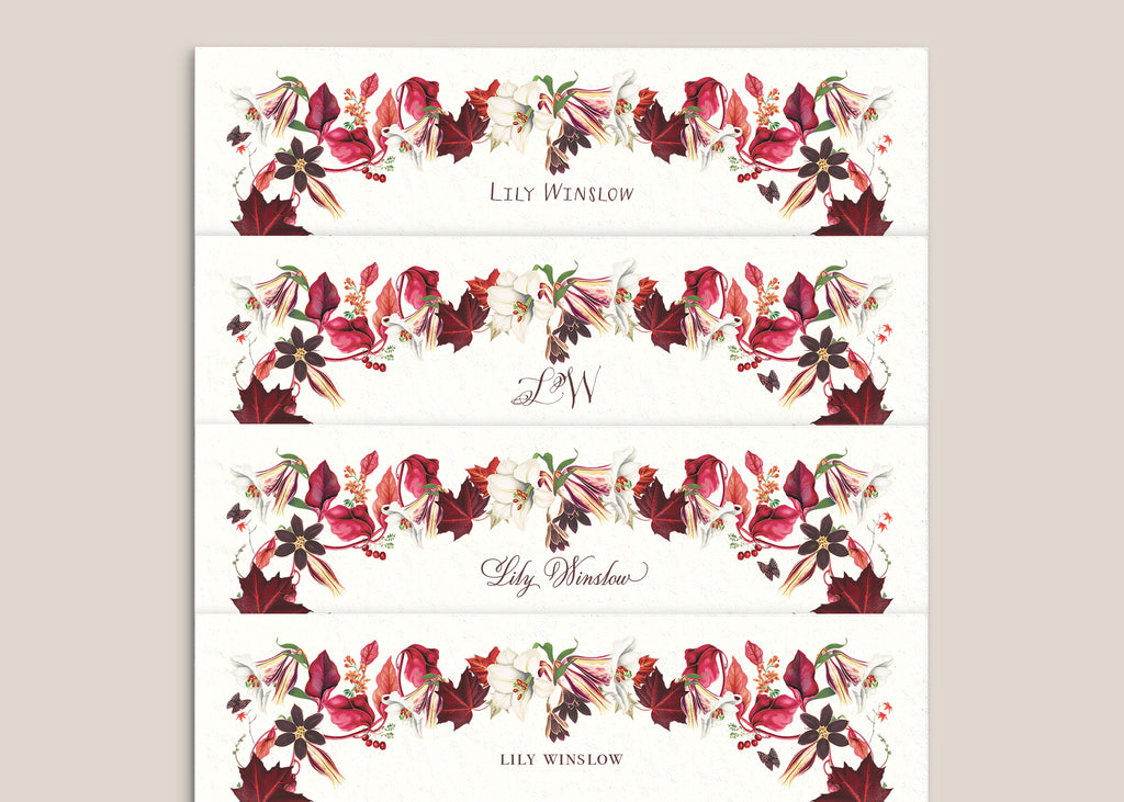 Scarlet Maple Personal Stationery