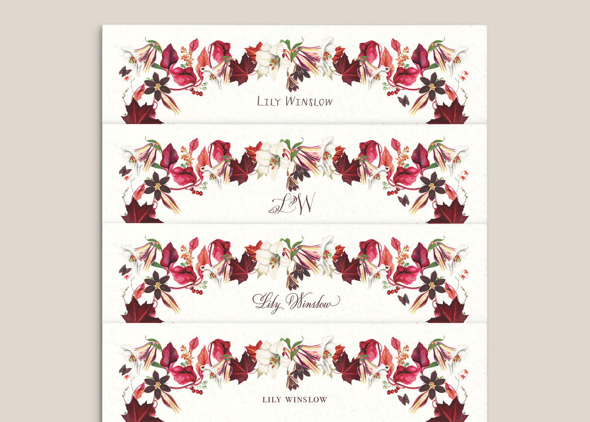 Scarlet Maple Personal Stationery