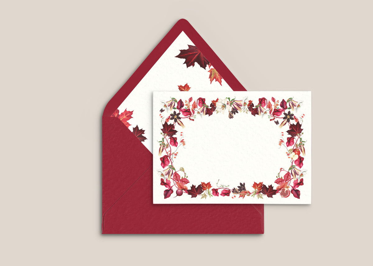 Scarlet Maple Personal Stationery