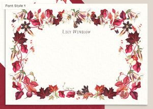 Scarlet Maple Personal Stationery