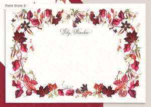 Scarlet Maple Personal Stationery