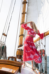 Scarlet Willow Tiered Skirt