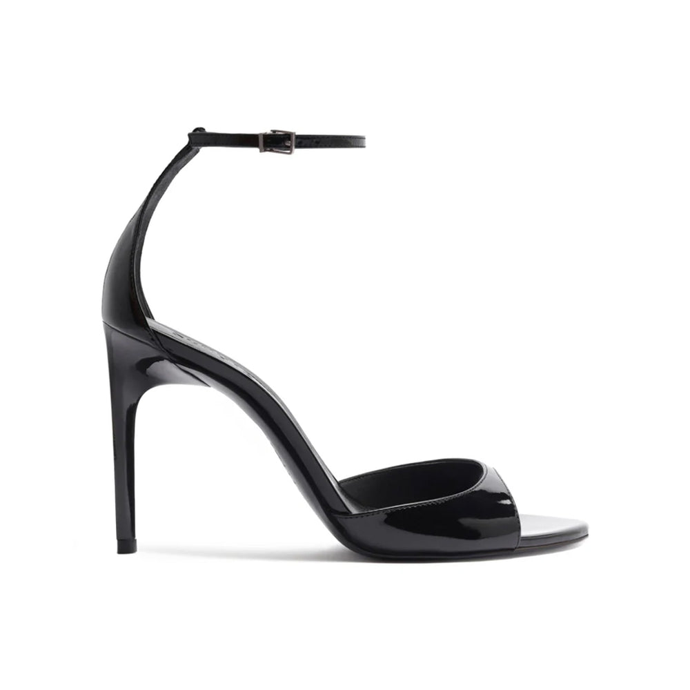Scarlett Patent Leather Sandal in Black