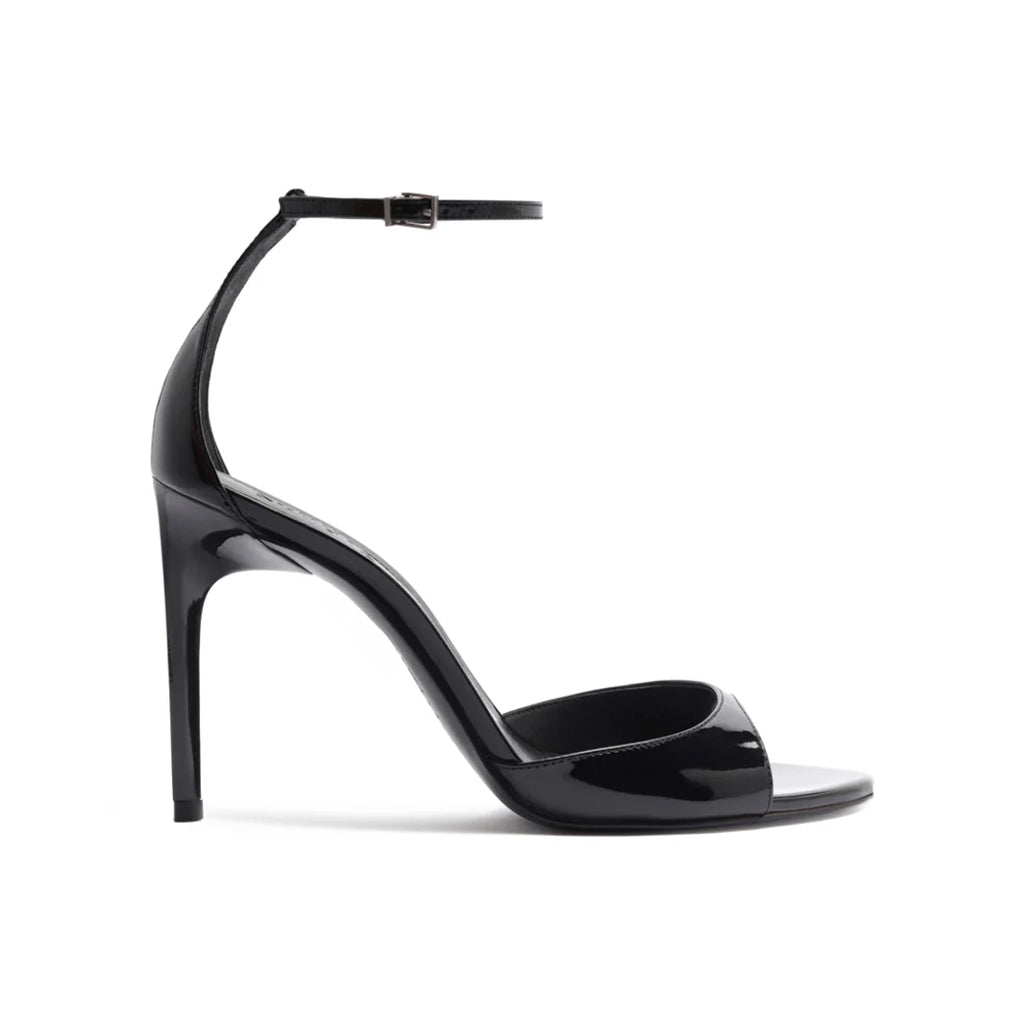 Scarlett Patent Leather Sandal in Black