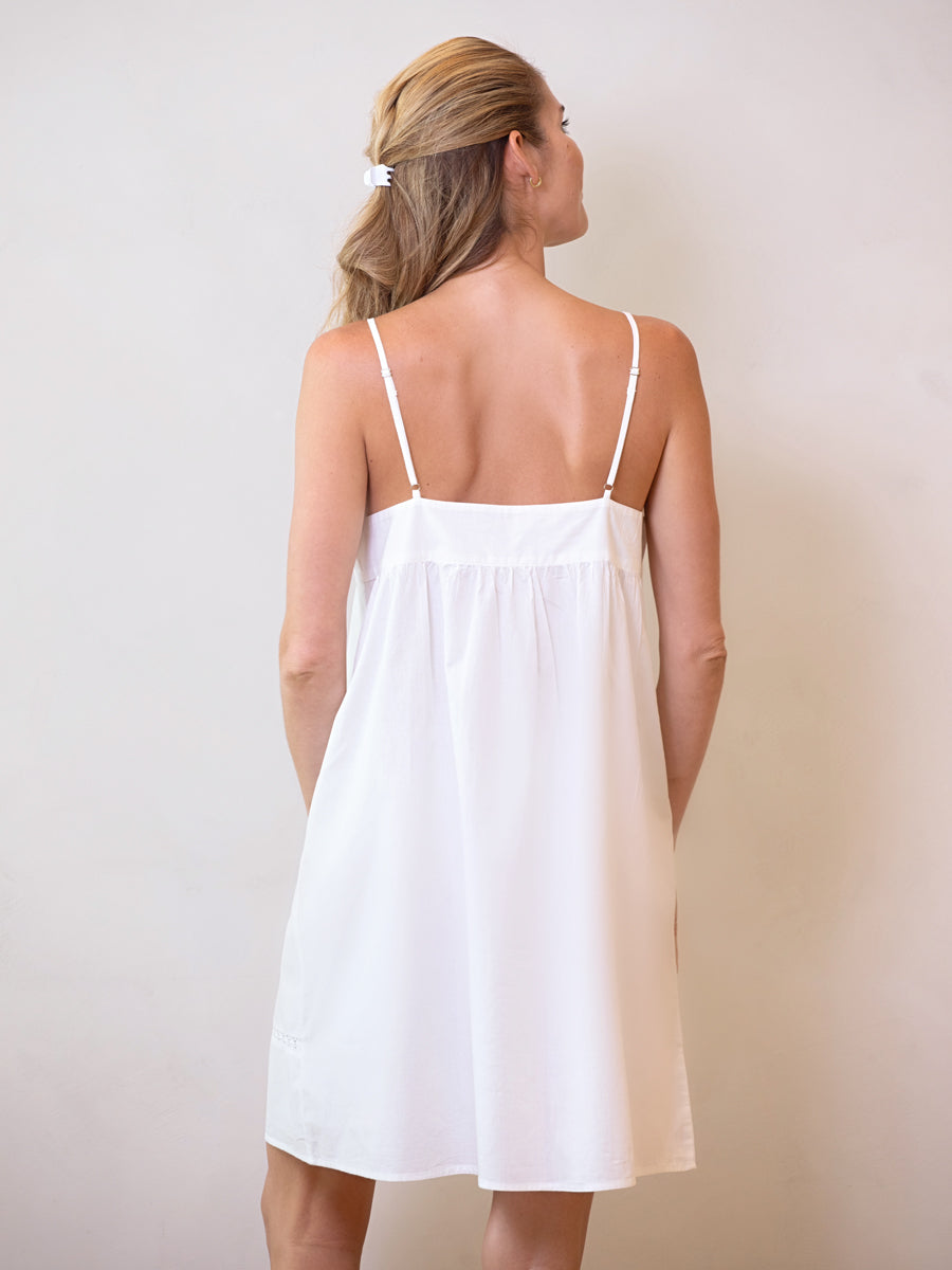Scarlett White Cotton Nightgown