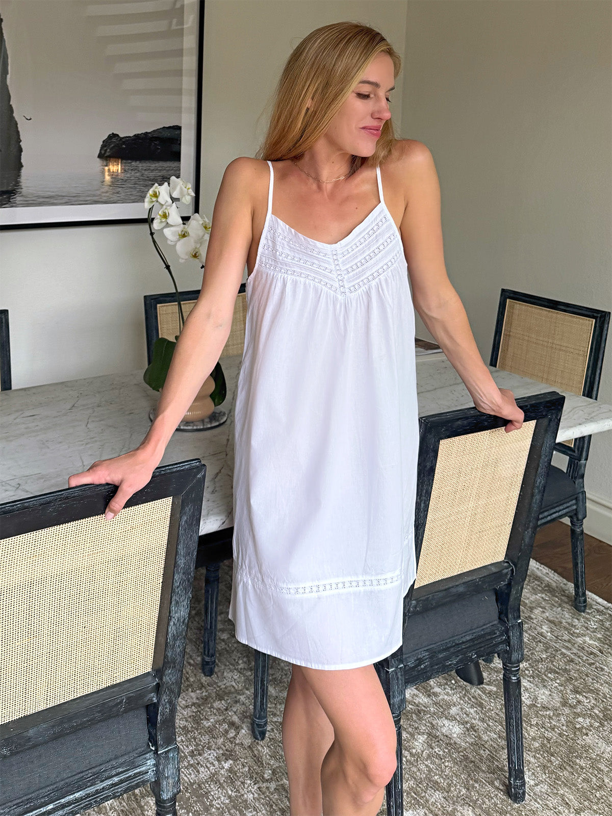 Scarlett White Cotton Nightgown
