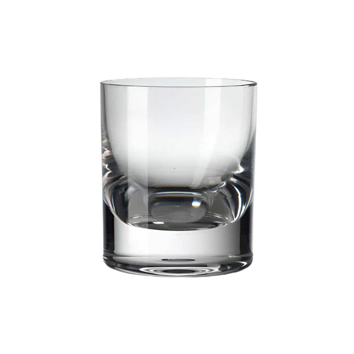 Front view of Scotch acrylic tumbler showcasing clear acrylic construction and thick base on white background
