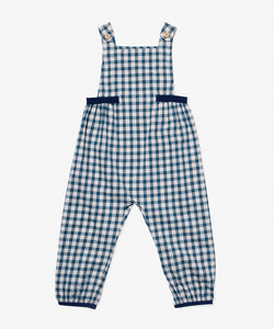 Scout Overall in Blue Picnic Check
