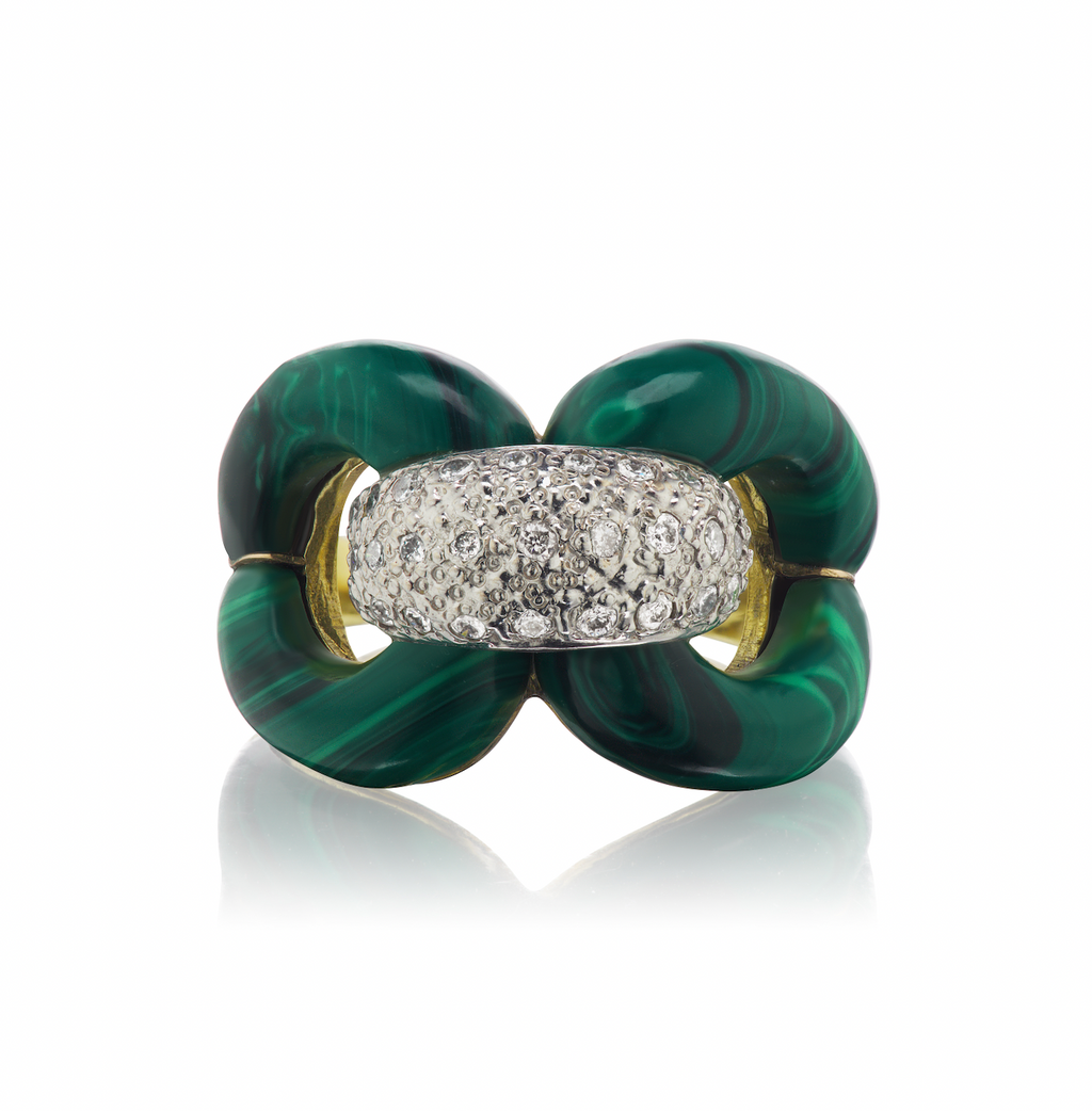 Carved Stone Nautical Ring