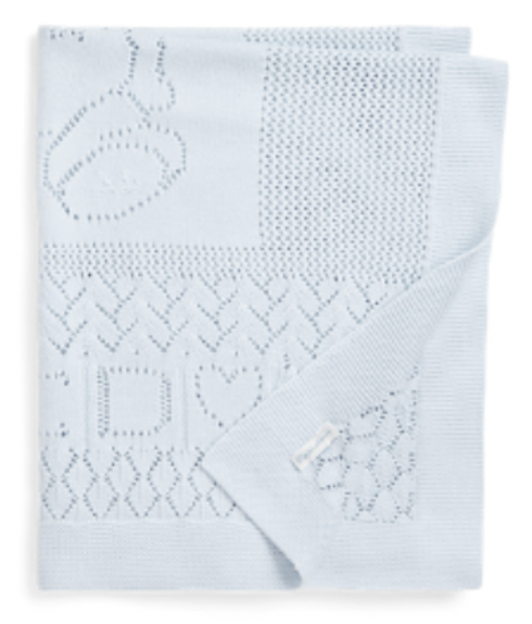 Pointelle-Knit Cotton Baby Blanket