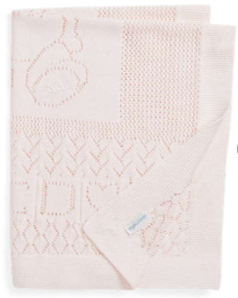 Pointelle-Knit Cotton Baby Blanket