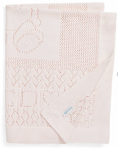 Pointelle-Knit Cotton Baby Blanket