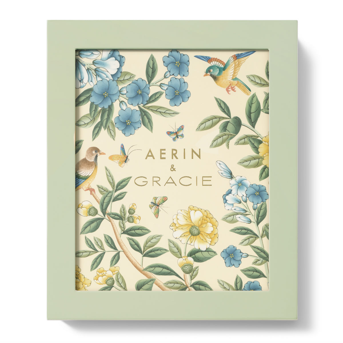 AERIN & Gracie Heathcote Lacquer Frame in Sage