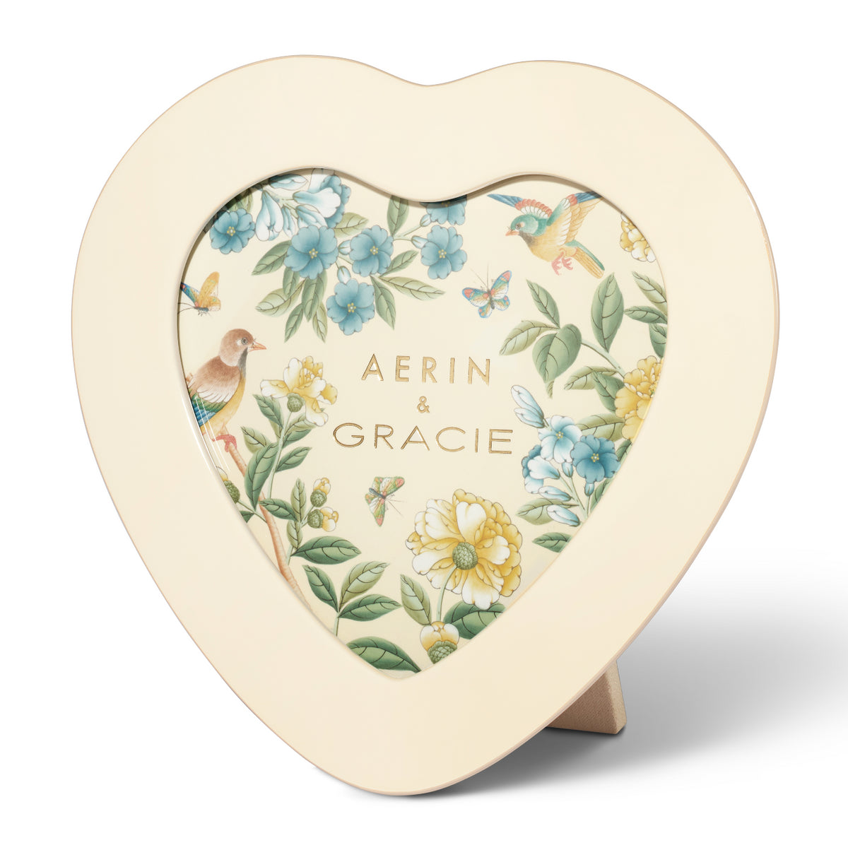 AERIN & Gracie Heathcote Lacquer Heart Frame, Cream