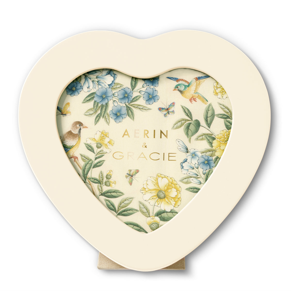 AERIN & Gracie Heathcote Lacquer Heart Frame, Cream