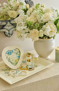 AERIN & Gracie Heathcote Lacquer Heart Frame, Cream