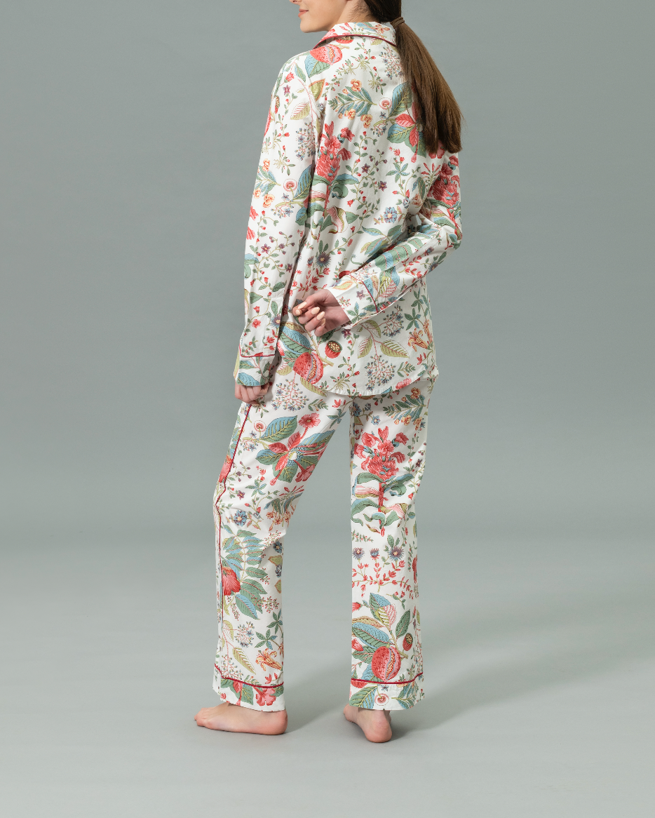 Luca Pajama Set in Pomegranate