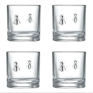 Bee Whiskey Glasses, Set of 4