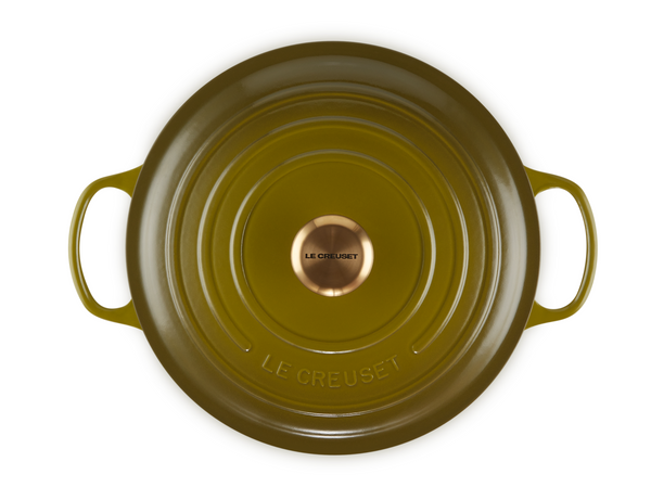 Signature Round Dutch Oven in Olive 7.25 qt. | Over The Moon