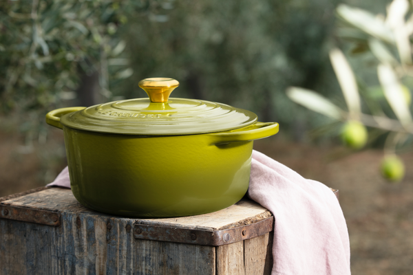 Signature Round Dutch Oven in Olive 7.25 qt. | Over The Moon
