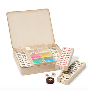 Enzo Travel Mahjong Set in Fawn