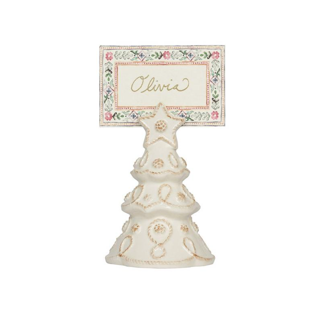 Berry & Thread Tree Place Card Holder, Set of 4 in Whitewash