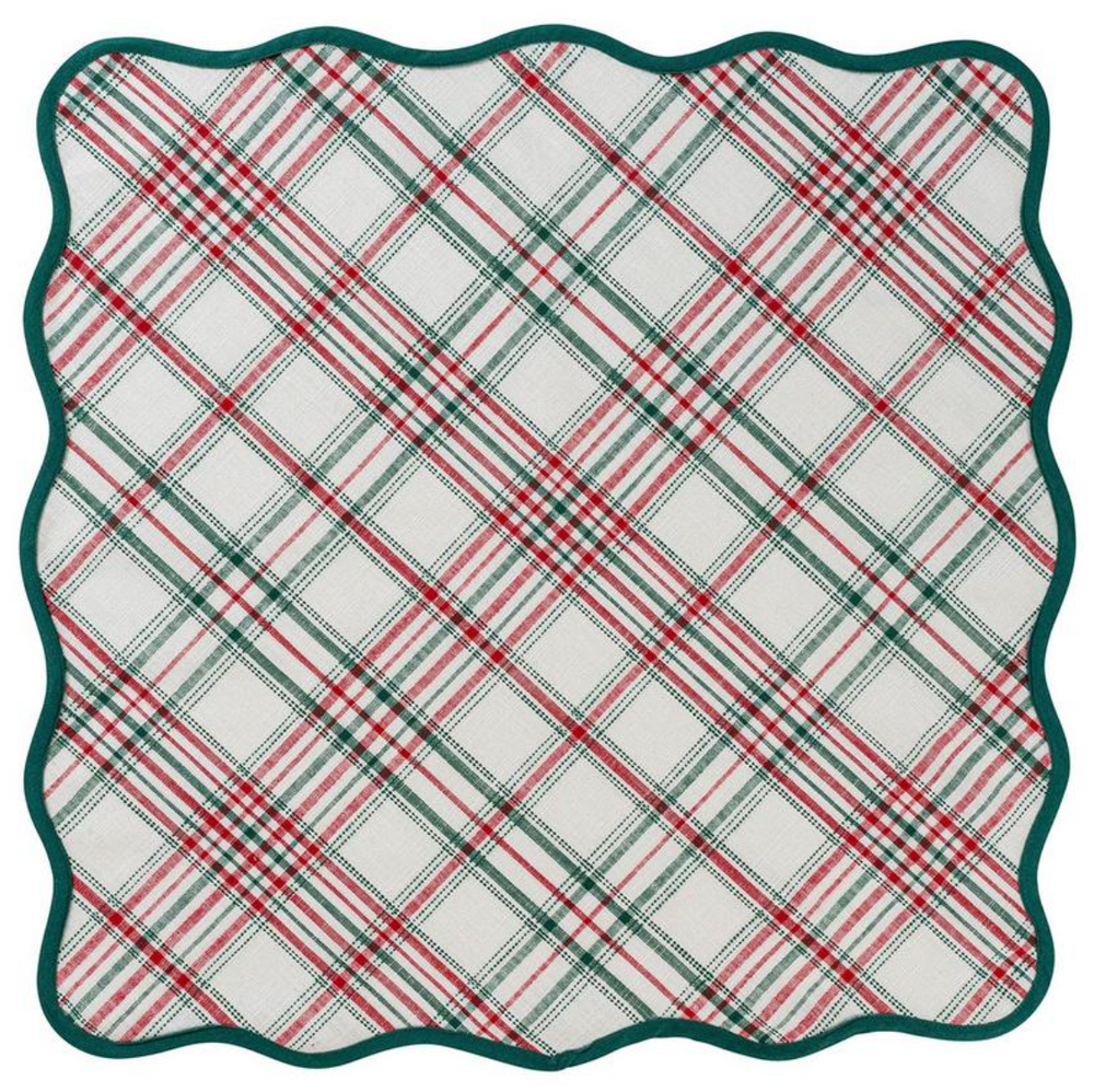 Merry Tartan 52" Square Tablecloth
