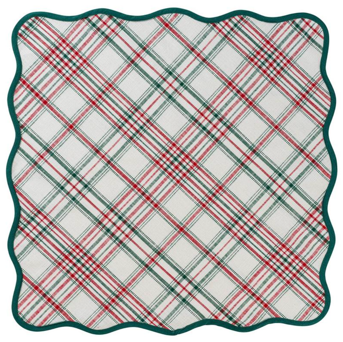 Merry Tartan 52" Square Tablecloth