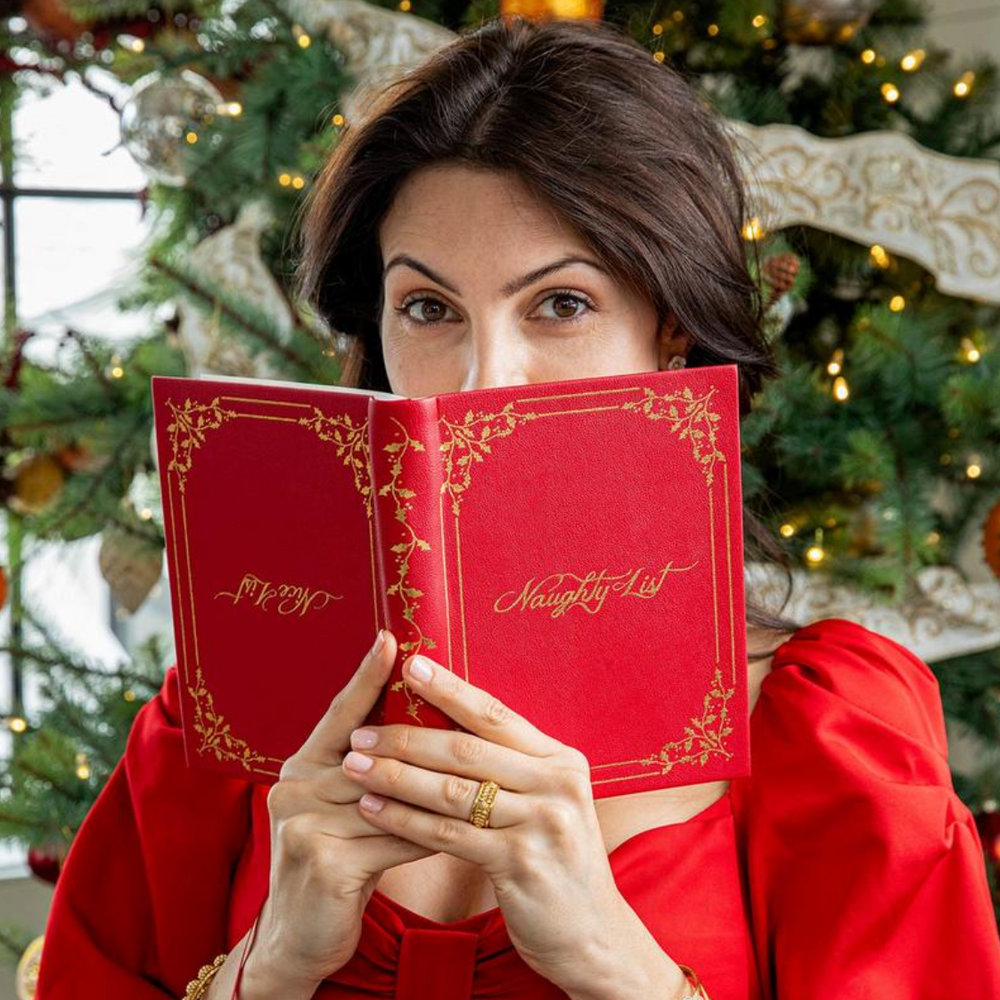 Naughty/Nice Embossed Journal