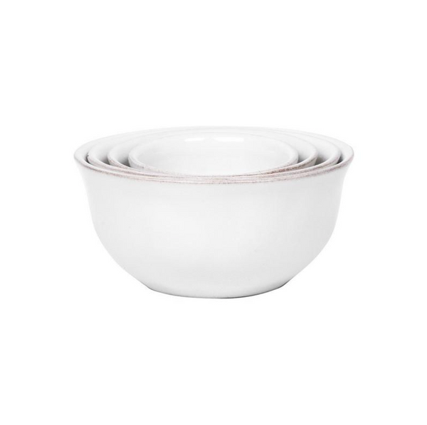 Puro Nesting Prep Bowl, Set of 4pc in Whitewash