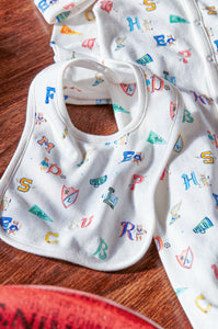 RL Baby x Riley Sheehey Bib in Varsity Print