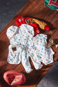 RL Baby x Riley Sheehey Cotton Coverall in Varsity Print